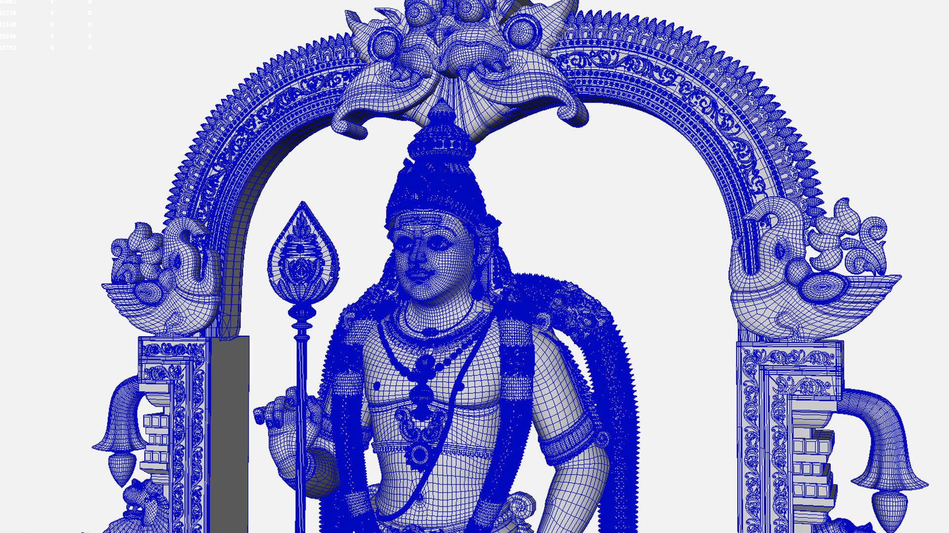 lord god murugan muruga statue  3D model_13