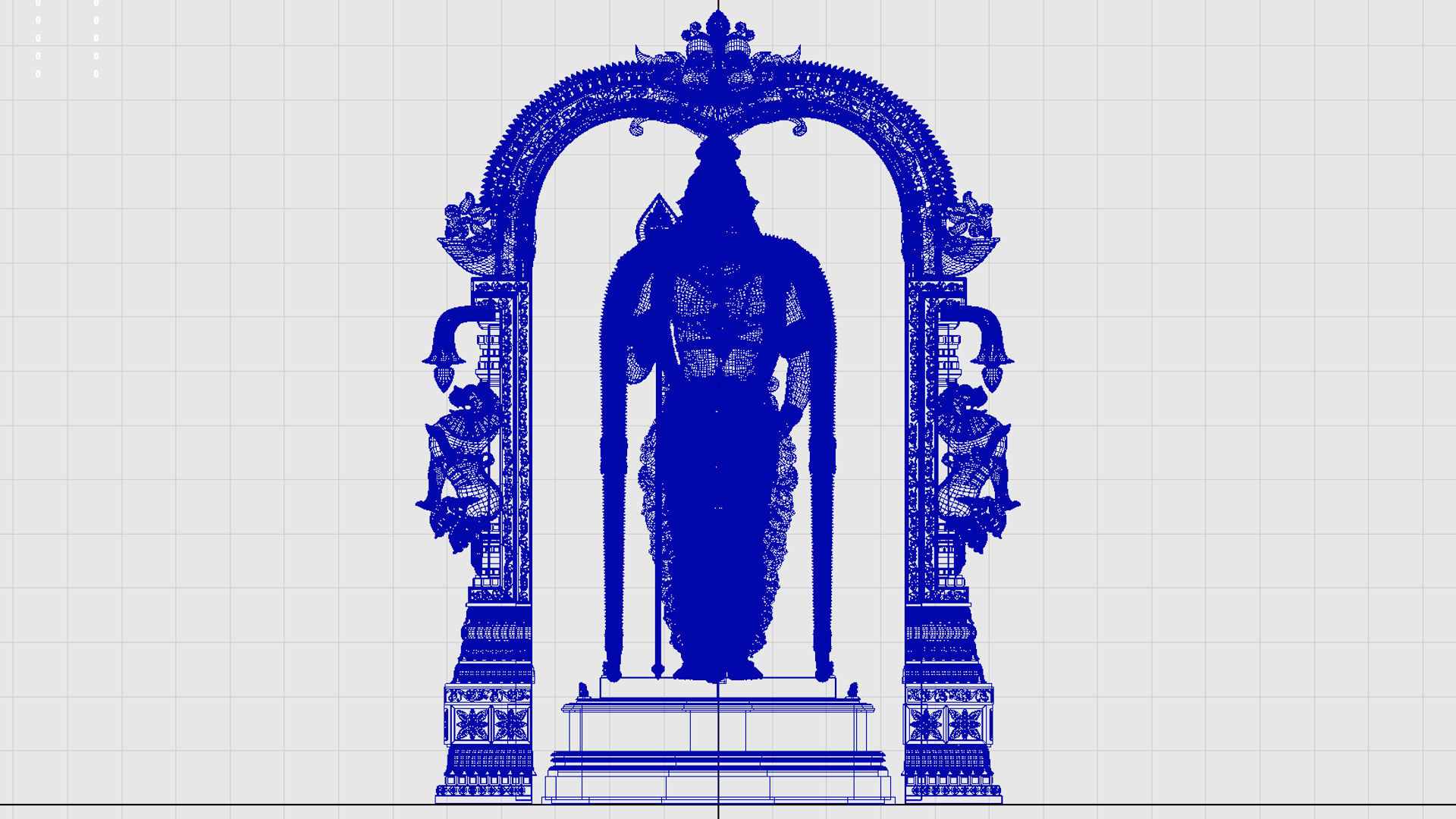 lord god murugan muruga statue  3D model_9