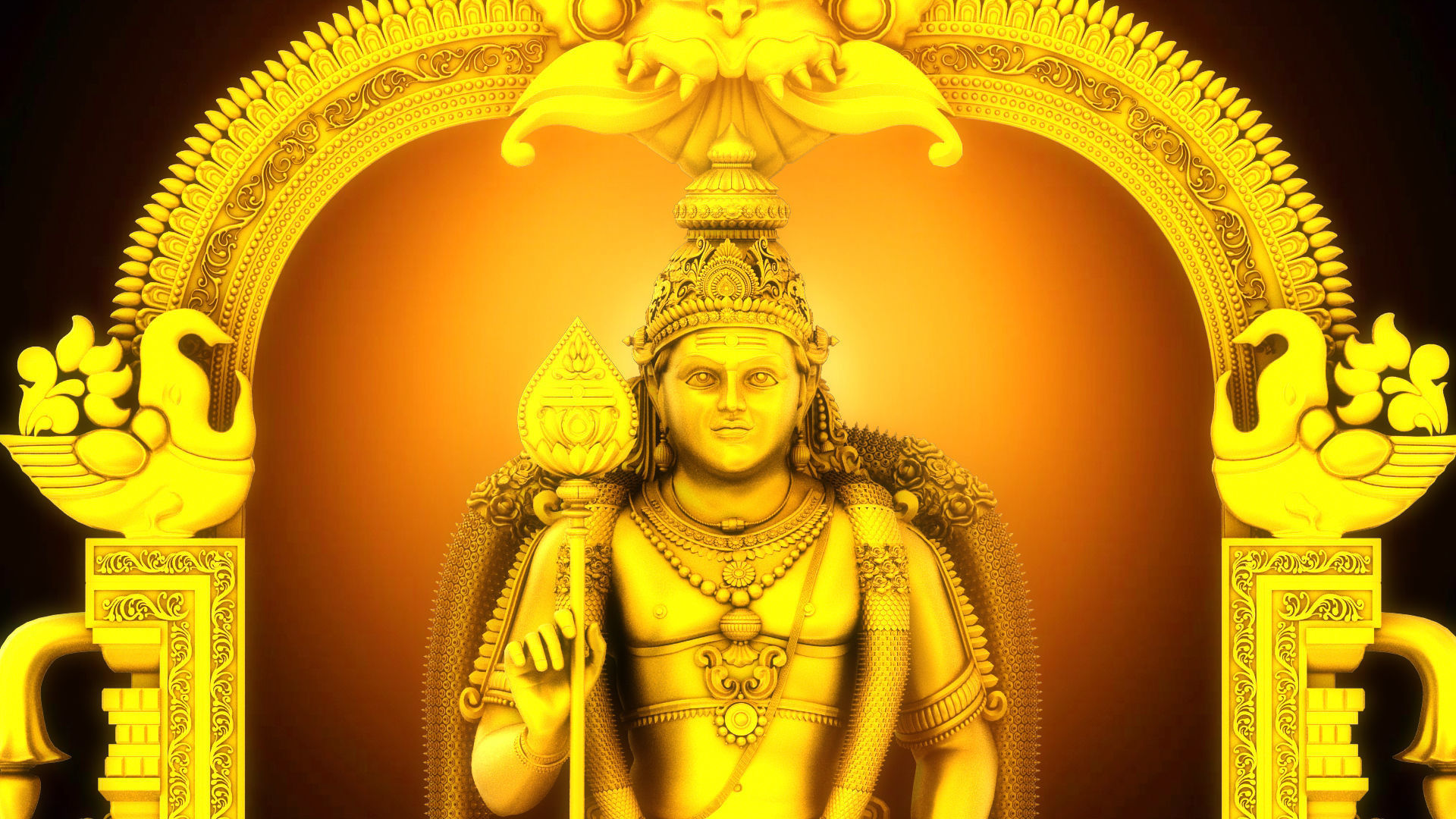 lord god murugan muruga statue  3D model_11