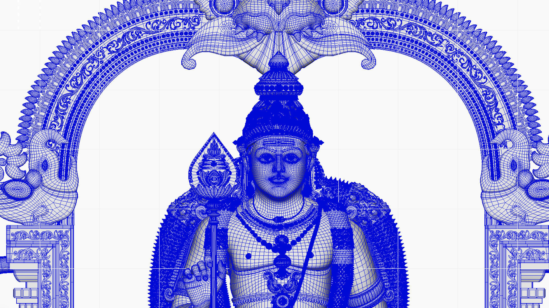 lord god murugan muruga statue  3D model_14