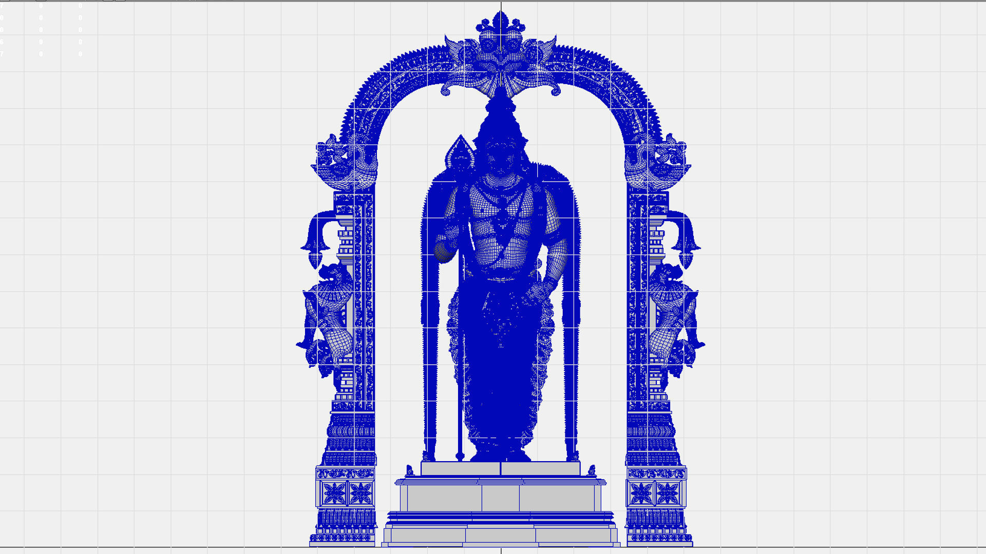 lord god murugan muruga statue  3D model_12