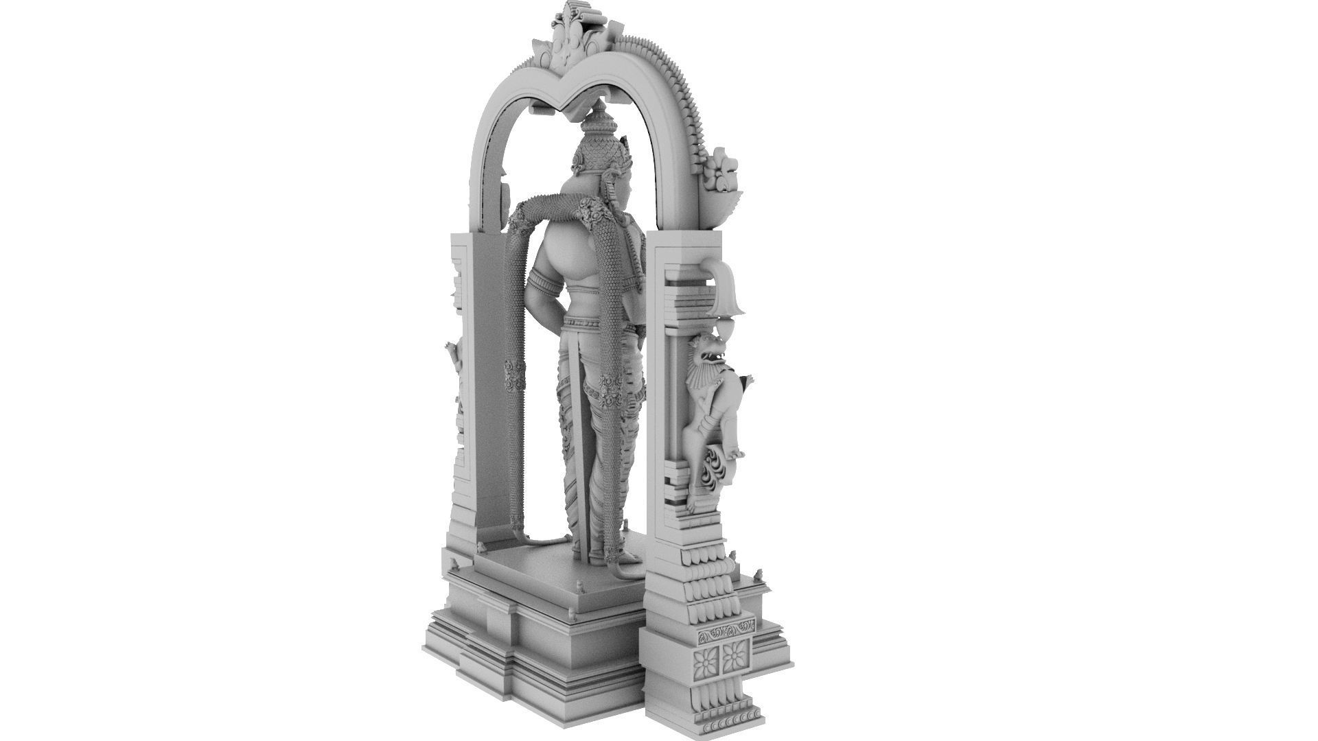lord god murugan muruga statue  3D model_17
