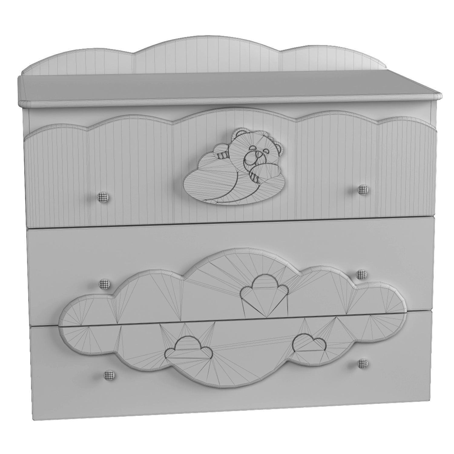 Childrens furniture set 3D model_7