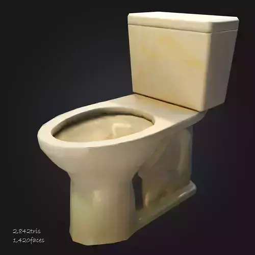 Toilet Low-poly 3D model