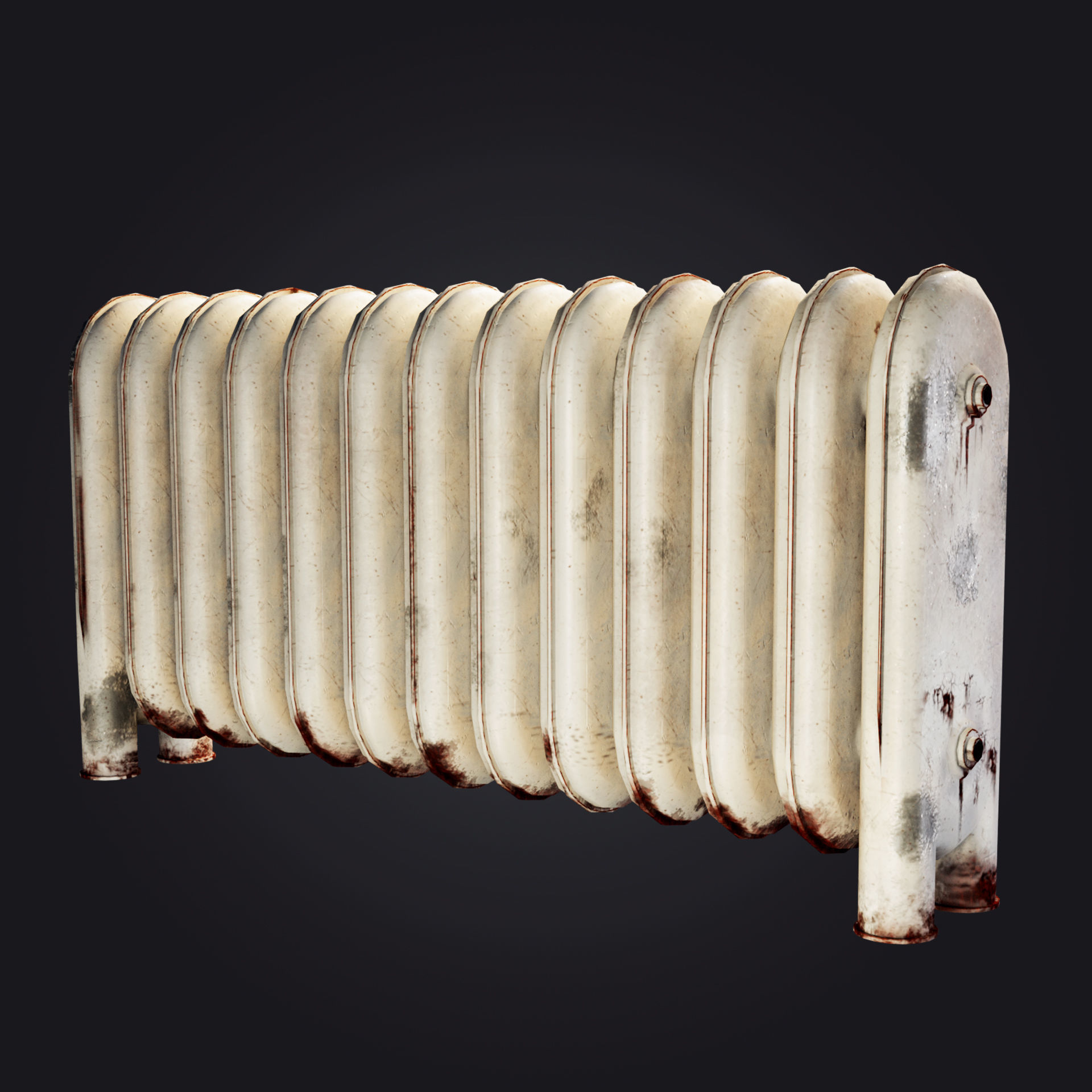Radiator Low poly PBR old Low-poly 3D model_3