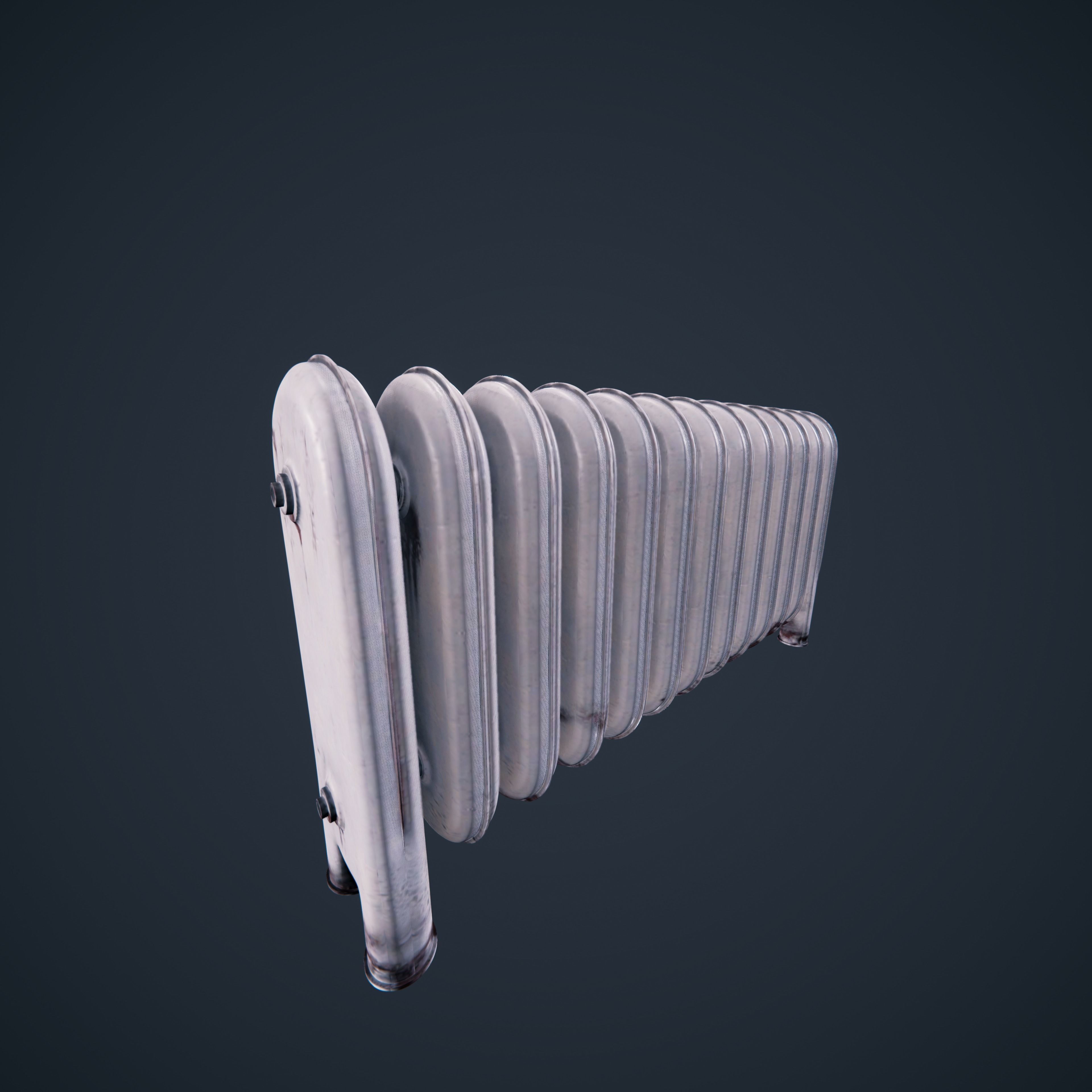 Radiator Low poly PBR old Low-poly 3D model_8