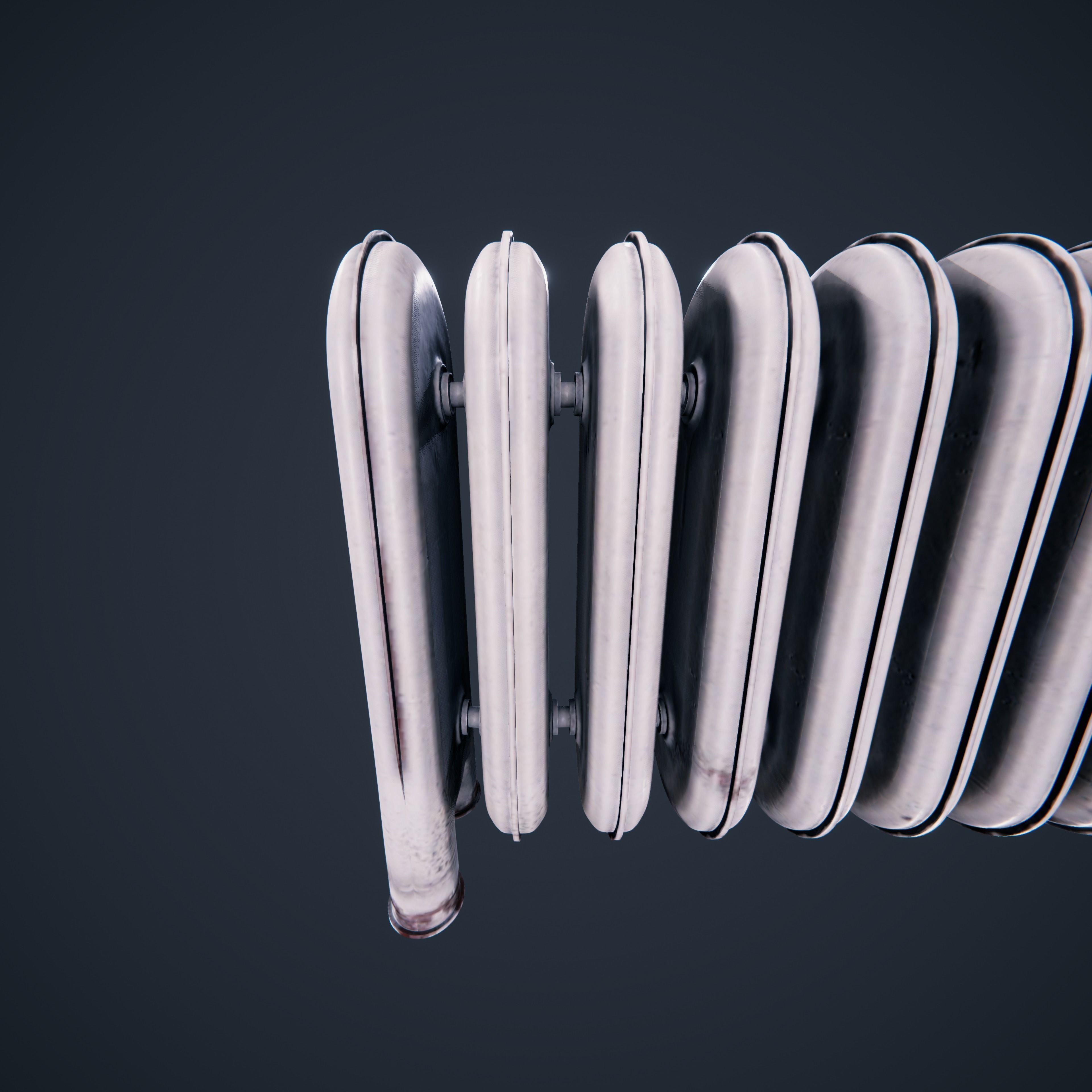 Radiator Low poly PBR old Low-poly 3D model_12