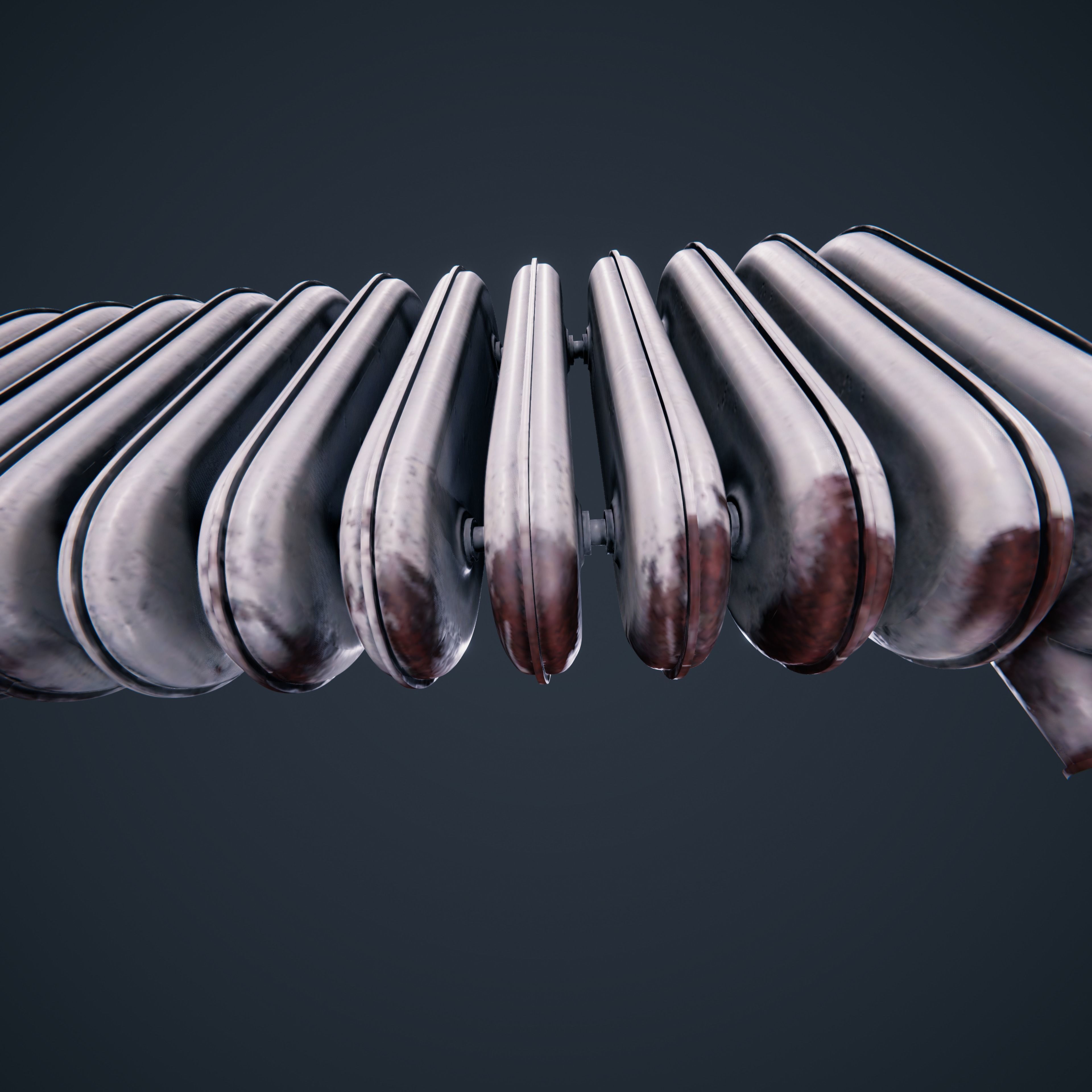 Radiator Low poly PBR old Low-poly 3D model_15