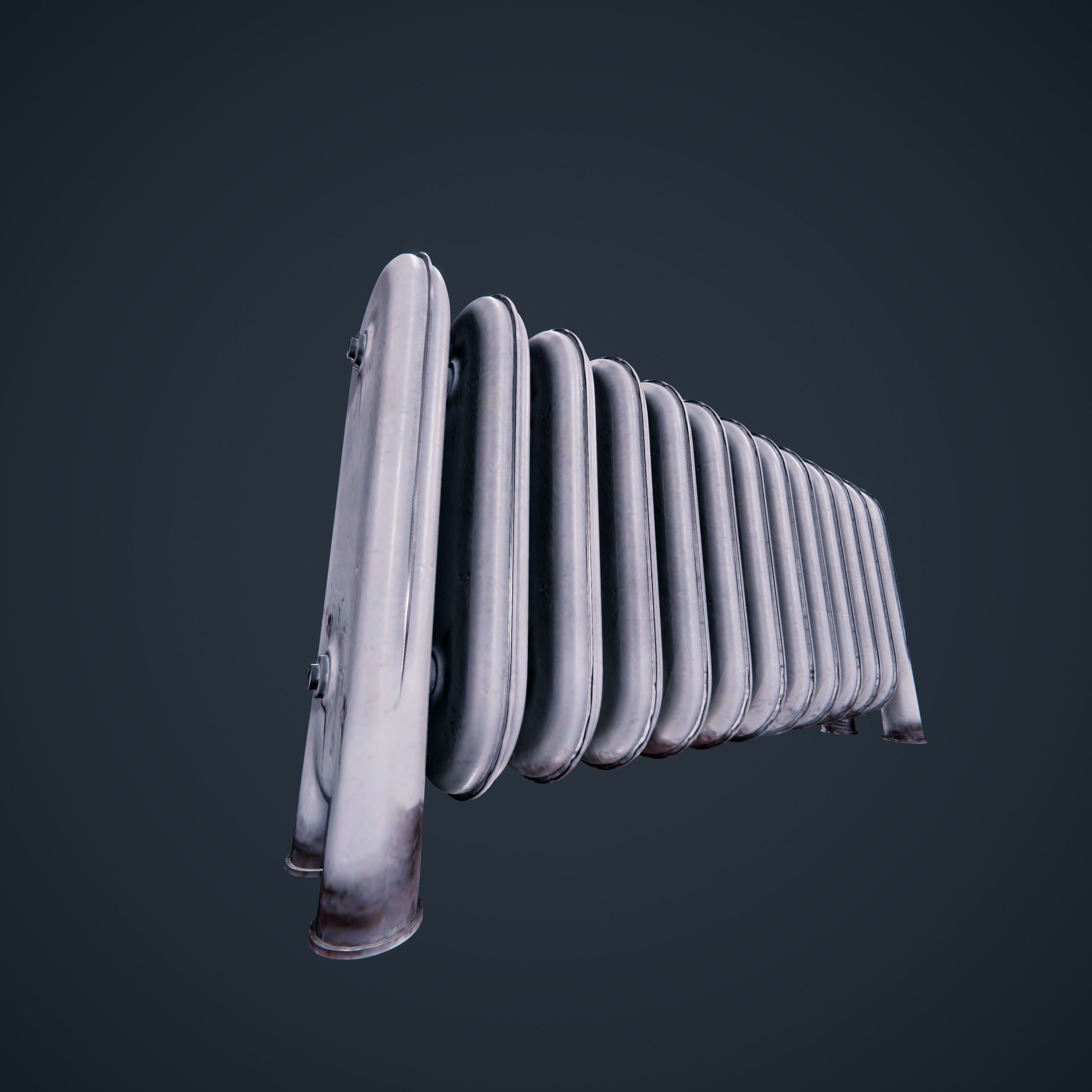Radiator Low poly PBR old Low-poly 3D model_16