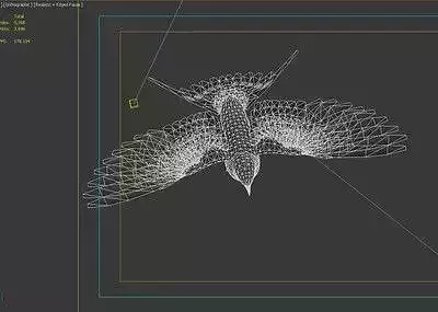 swallow flying in sky 3D model