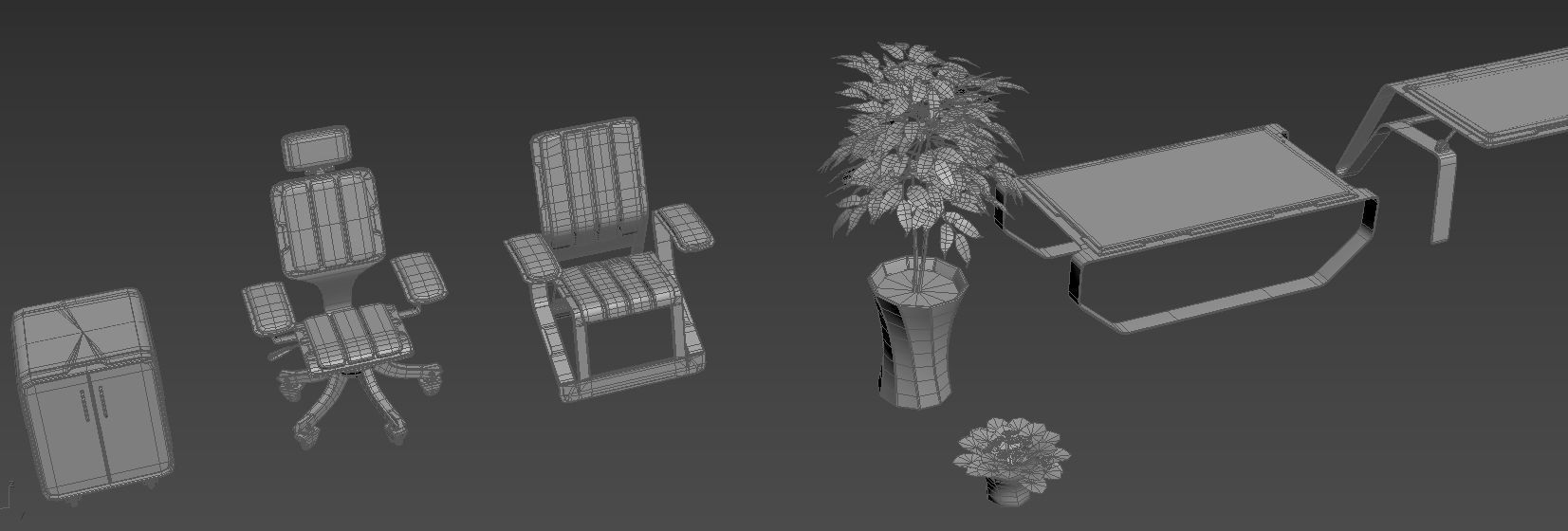 Furniture Collection 03 Low-poly 3D model_6