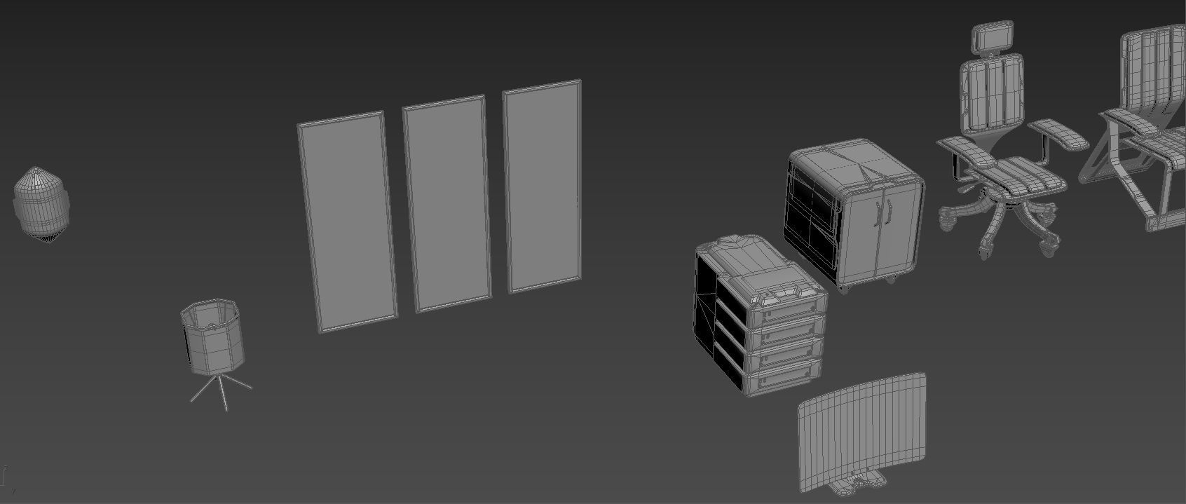 Furniture Collection 03 Low-poly 3D model_5