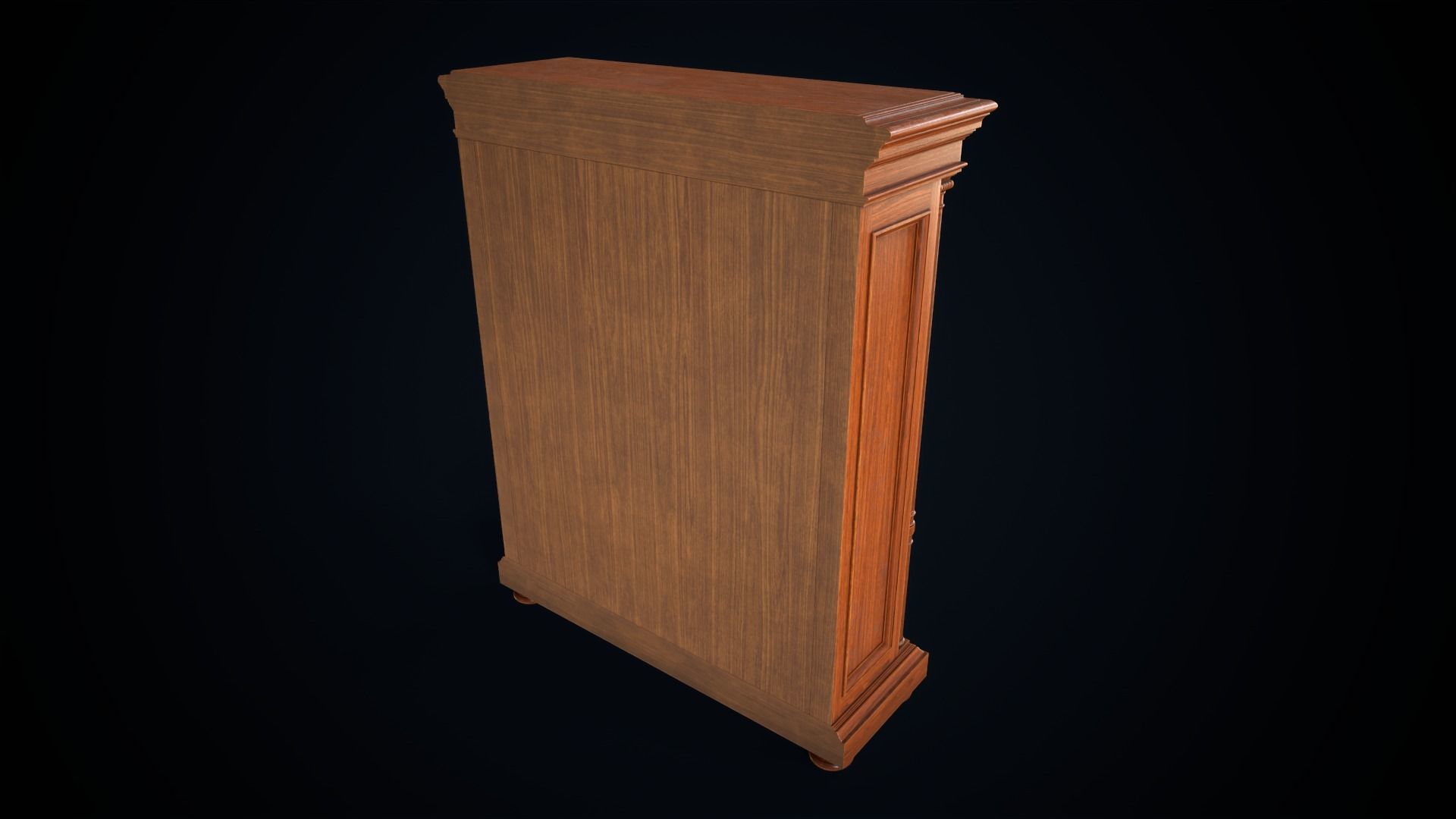 Vintage victorian wardrobe Low-poly 3D model_13