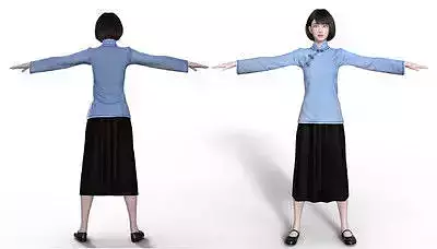 Asian republic of China female students