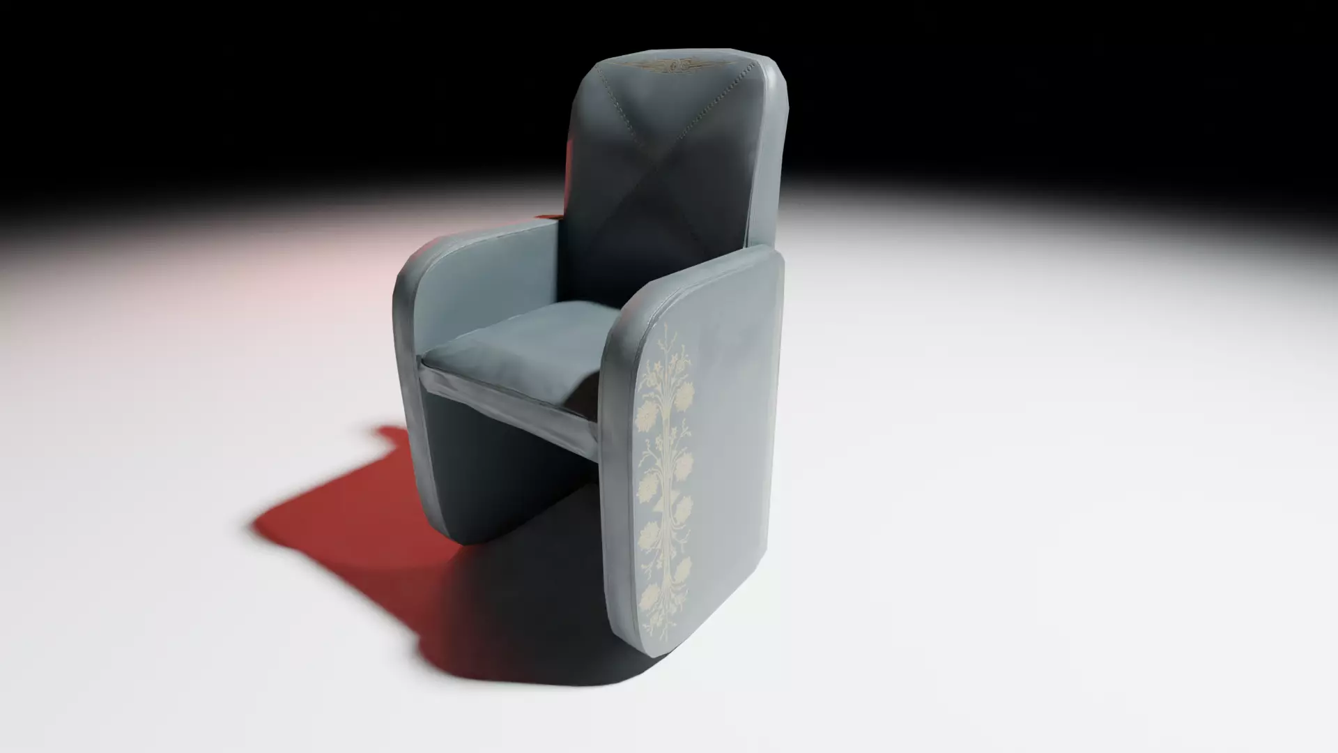 Leather Chair Low Poly Low-poly 3D model_0