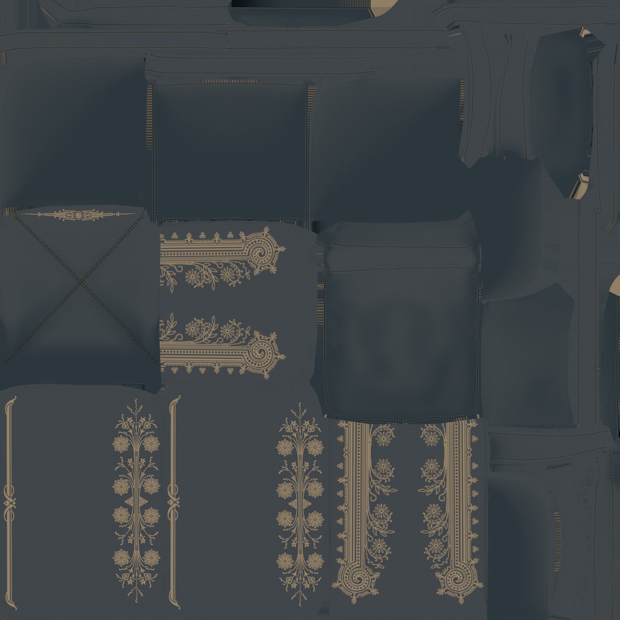 Leather Chair Low Poly Low-poly 3D model_21