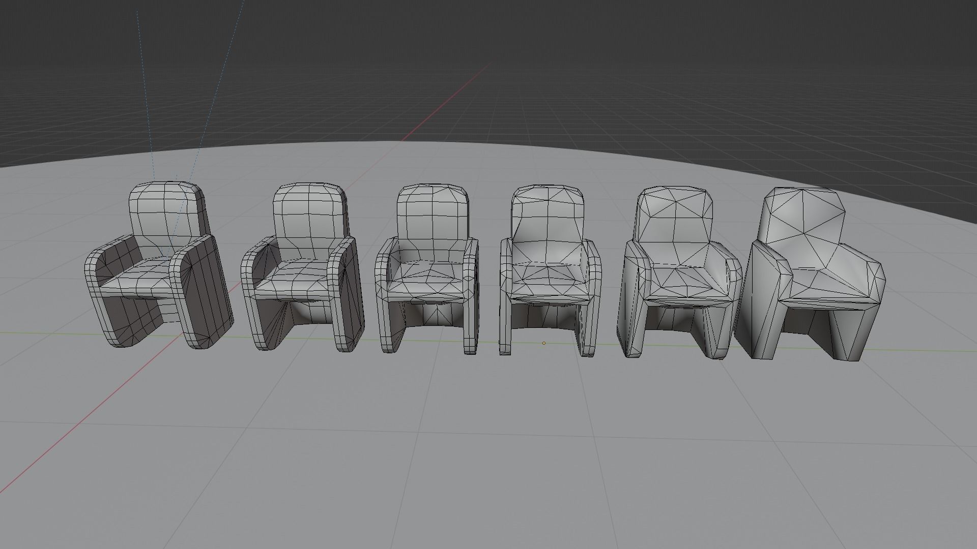Leather Chair Low Poly Low-poly 3D model_16
