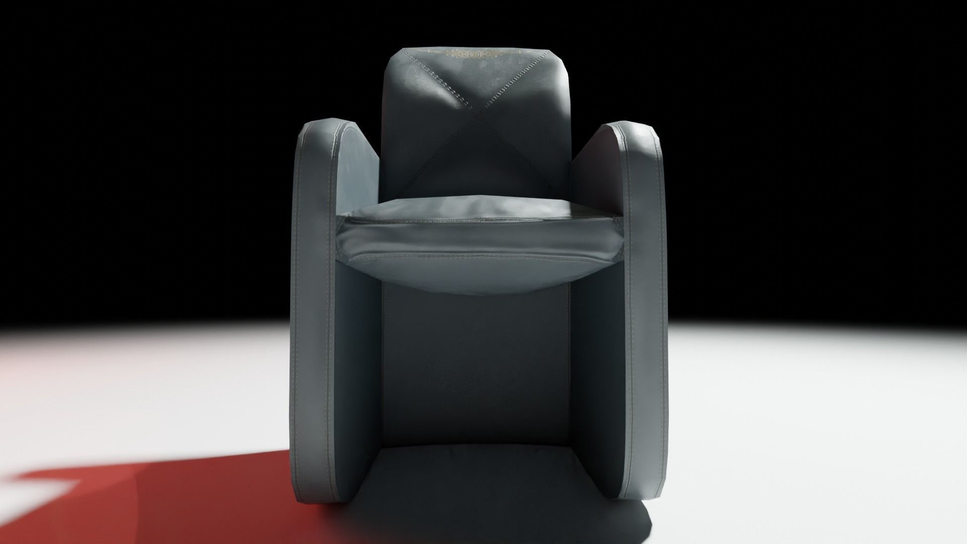 Leather Chair Low Poly Low-poly 3D model_4