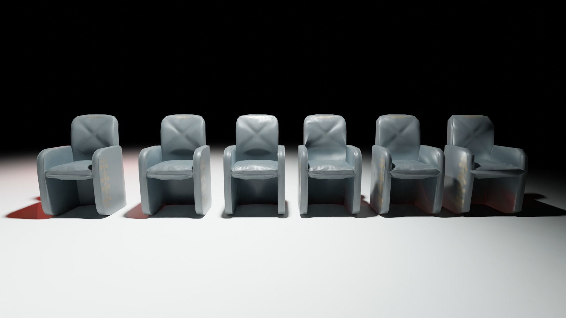 Leather Chair Low Poly Low-poly 3D model_8