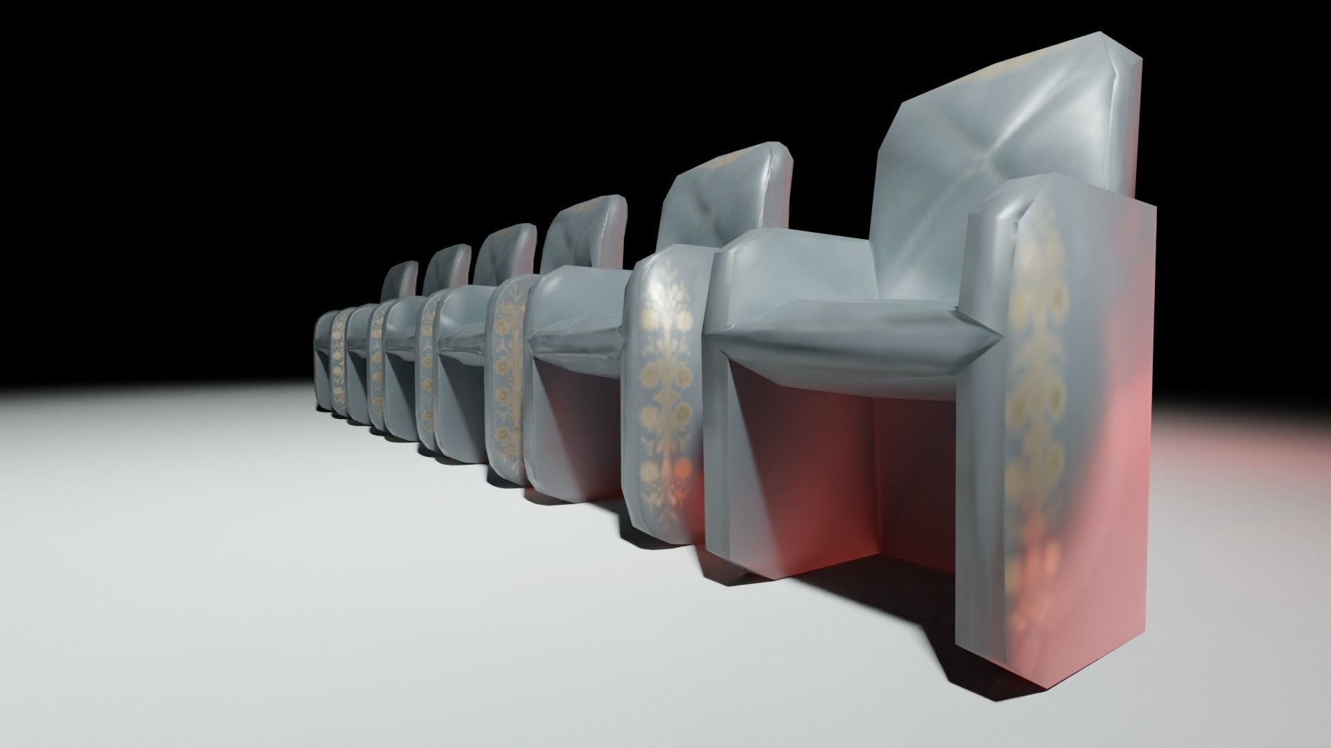 Leather Chair Low Poly Low-poly 3D model_11