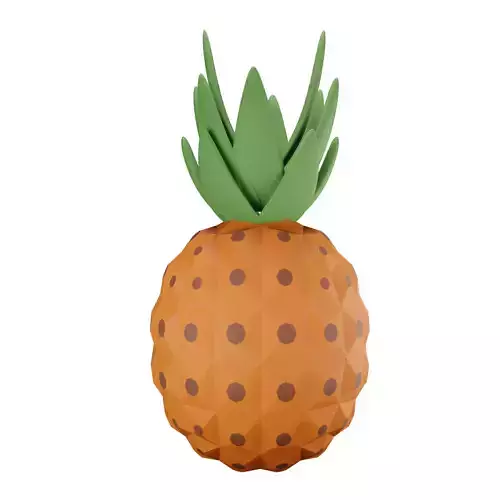 Pineapple polka dot Low-poly 3D model