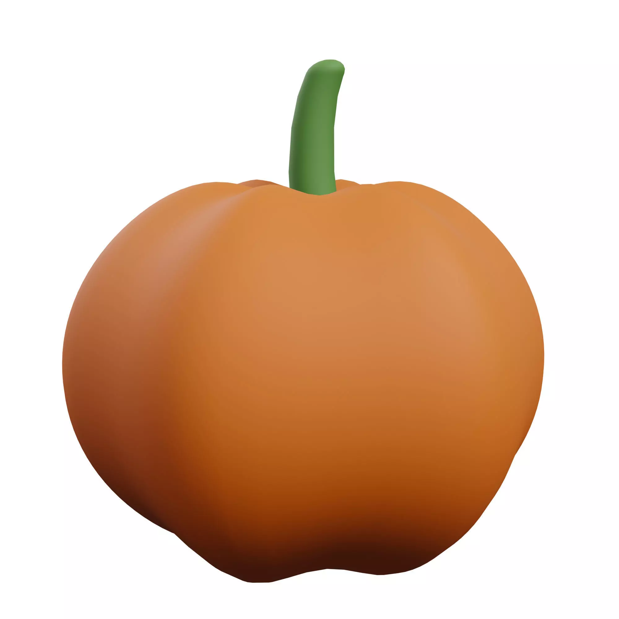 Pumpkin Low-poly 3D model_0