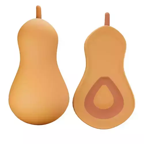 Squash pear sex toy Low-poly 3D model