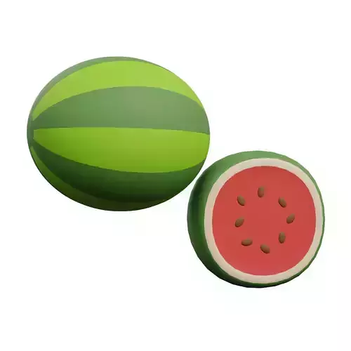 Watermelon two pieces of