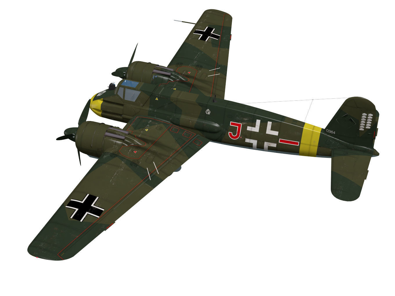 henschel hs129b2 3D model_2