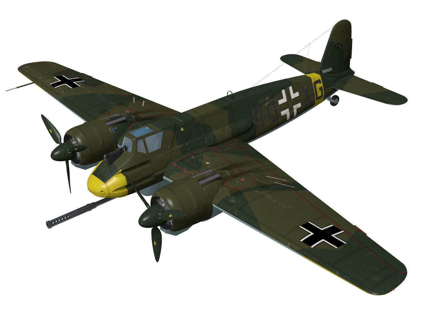 henschel hs129b3 3D model_1