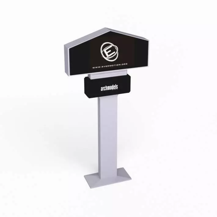 Street element sign 35913 3D model_0