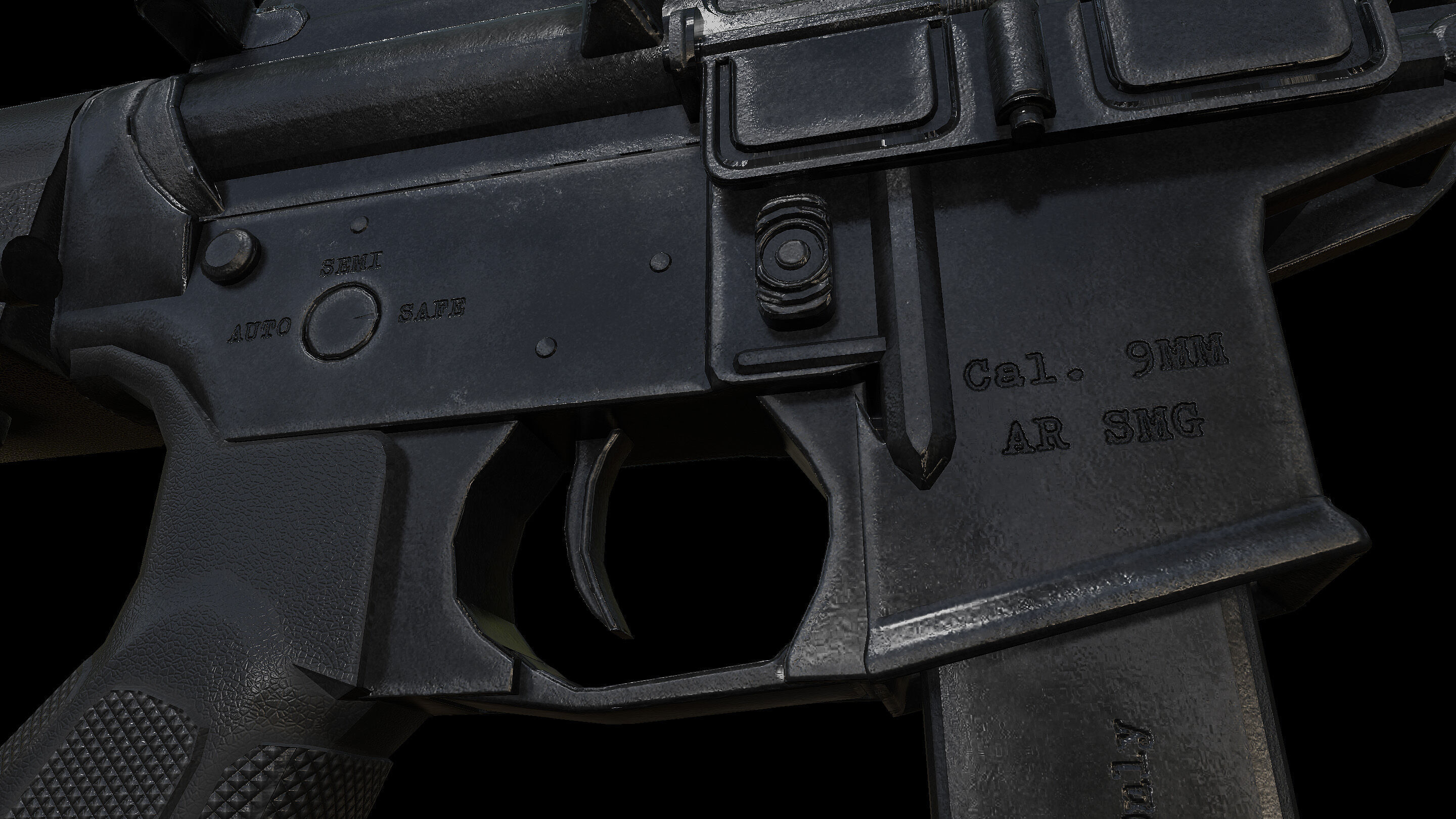 AR SMG Custom Low-poly 3D model_8