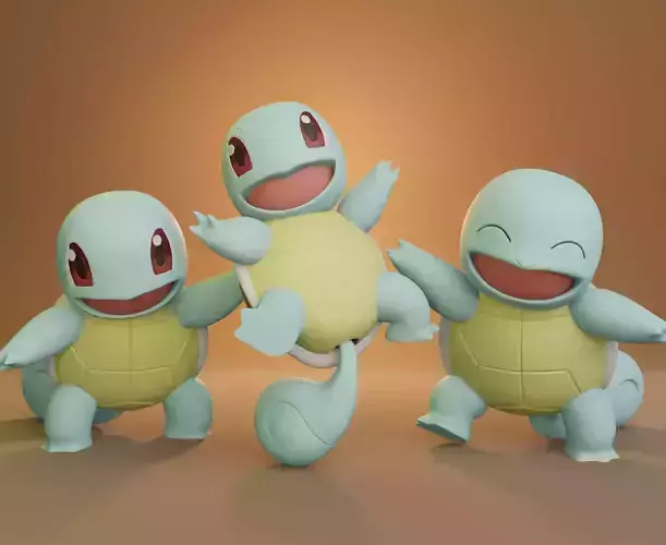 Pokemon - Squirtle with 3 different poses
