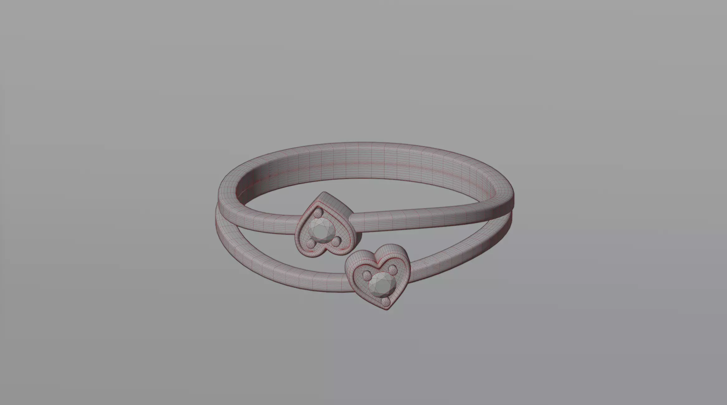 Heart ring 4 3D model_0