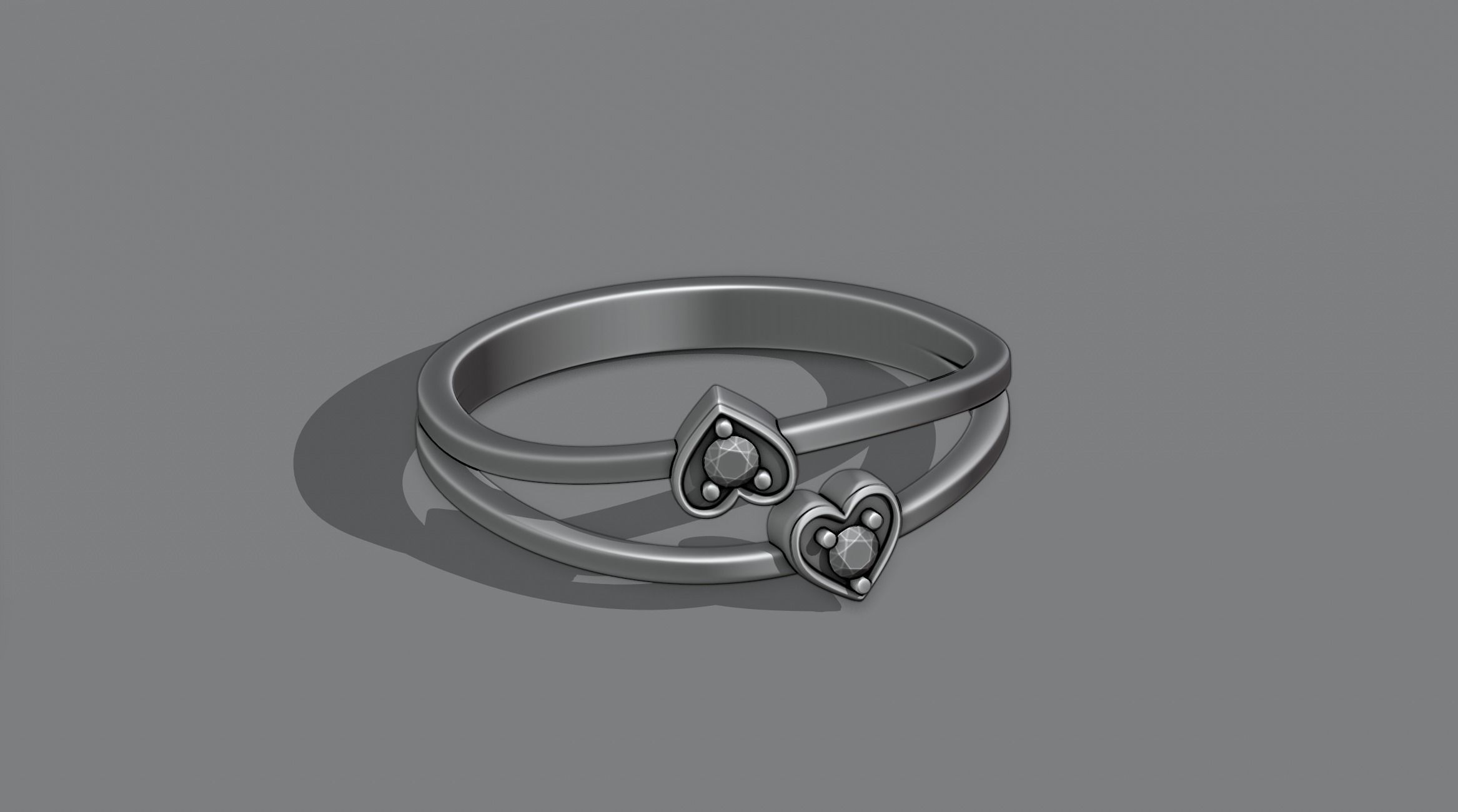 Heart ring 4 3D model_5