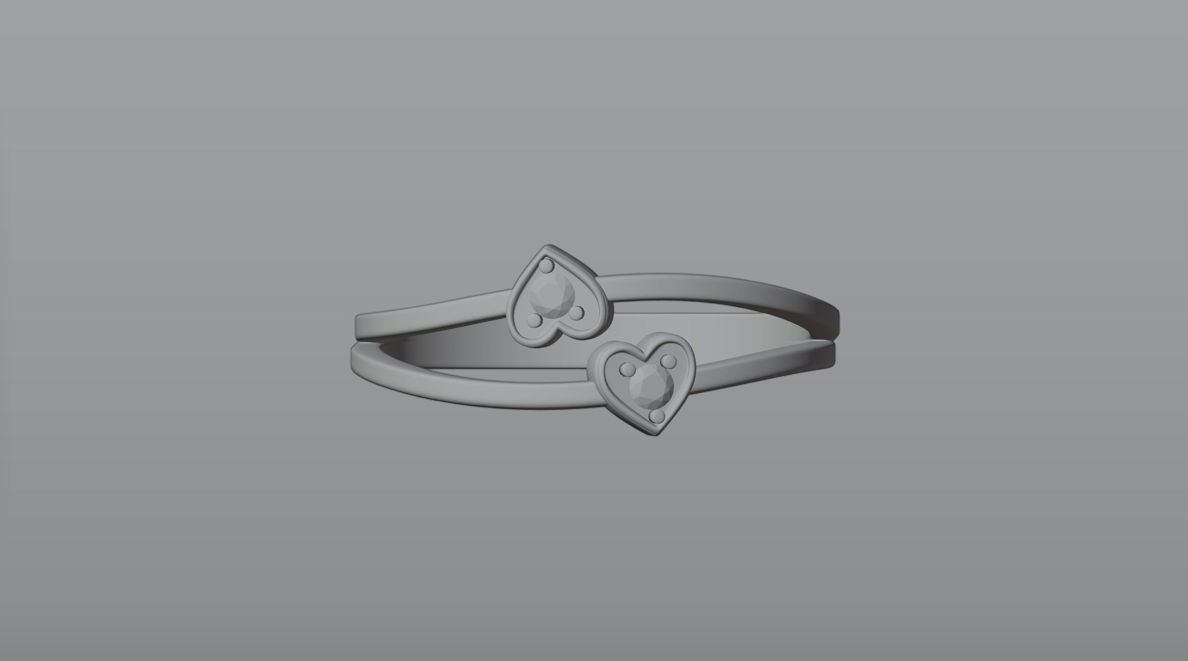 Heart ring 4 3D model_1