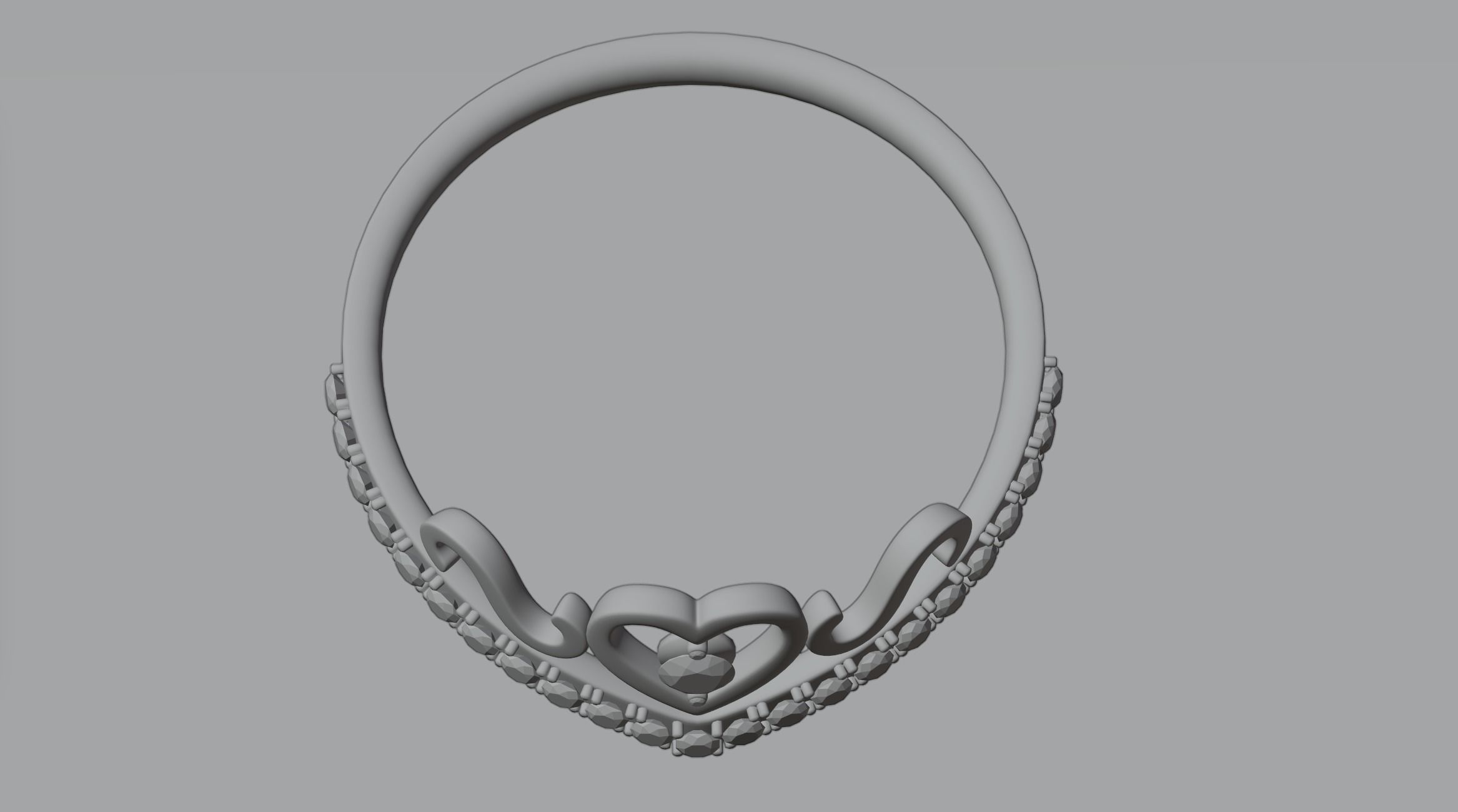 Heart ring 6 3D model_4