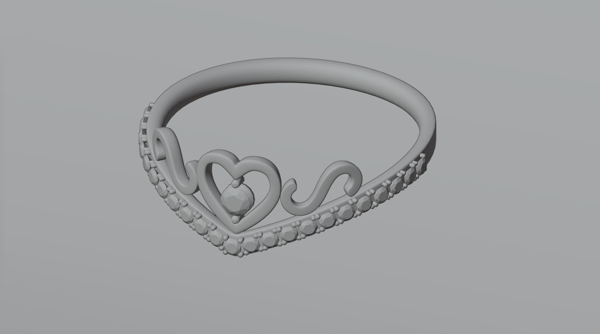 Heart ring 6 3D model_1