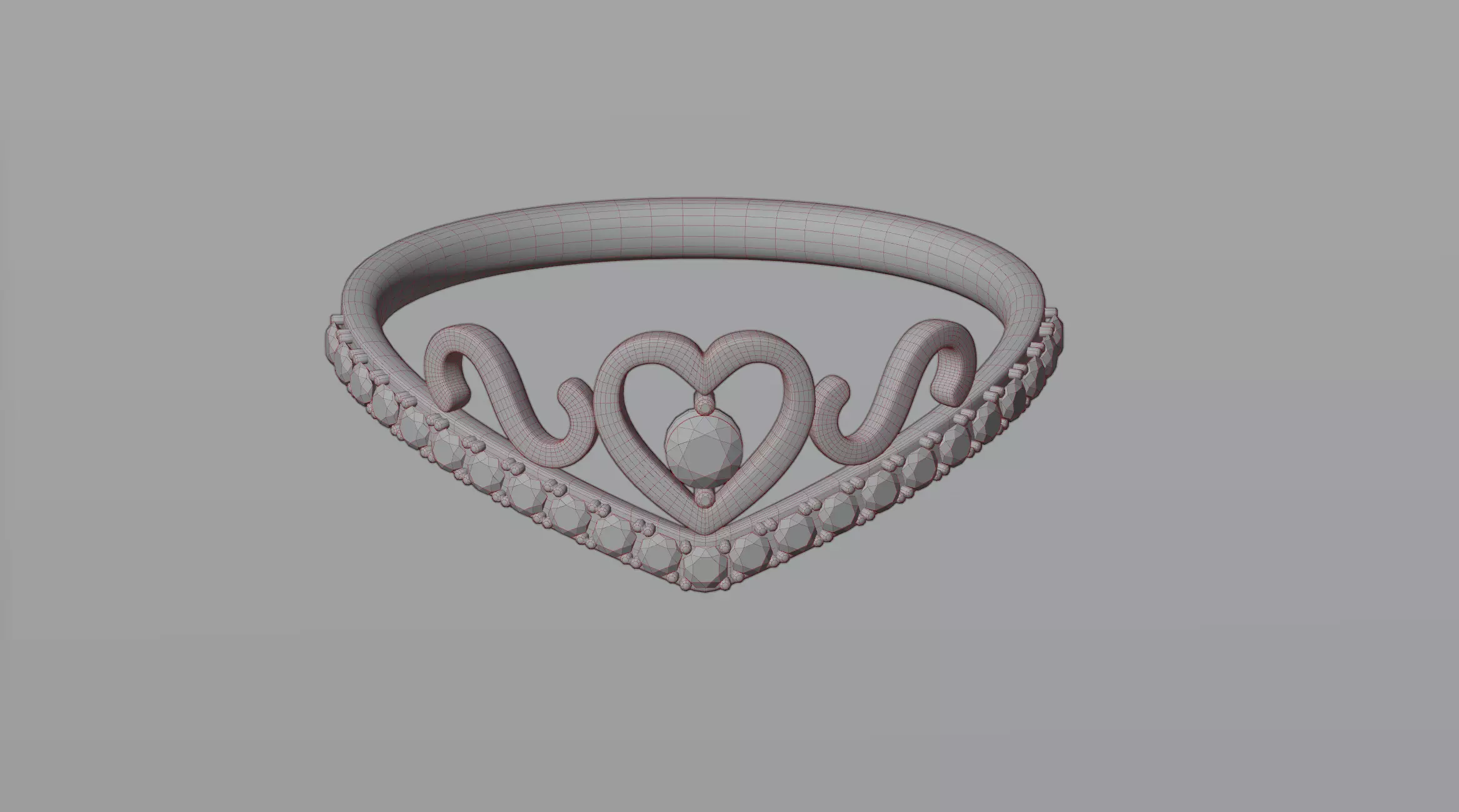 Heart ring 6 3D model_0