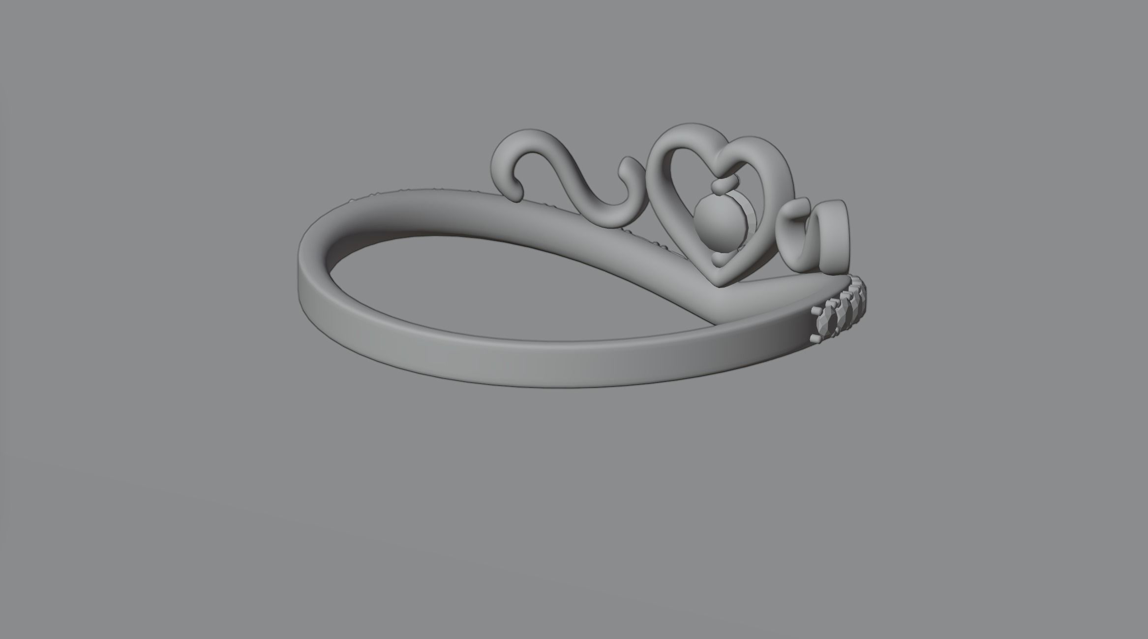Heart ring 6 3D model_2