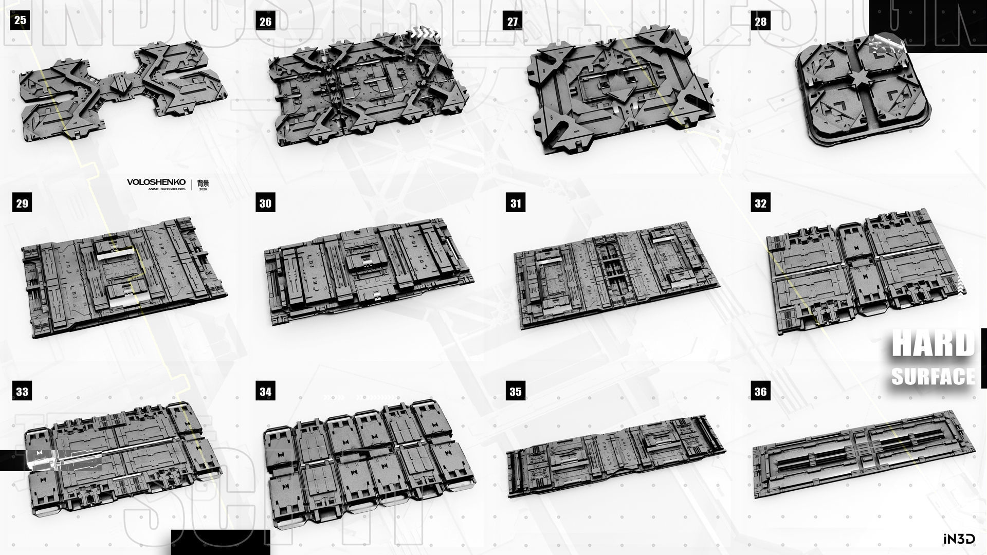 Sci-Fi walls Pack Vol4 3D model_3