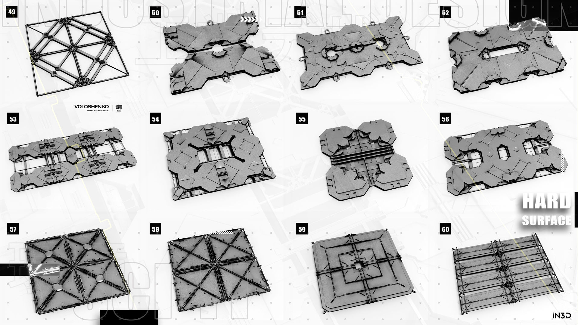 Sci-Fi walls Pack Vol4 3D model_5