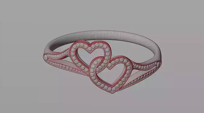 Heart ring 7