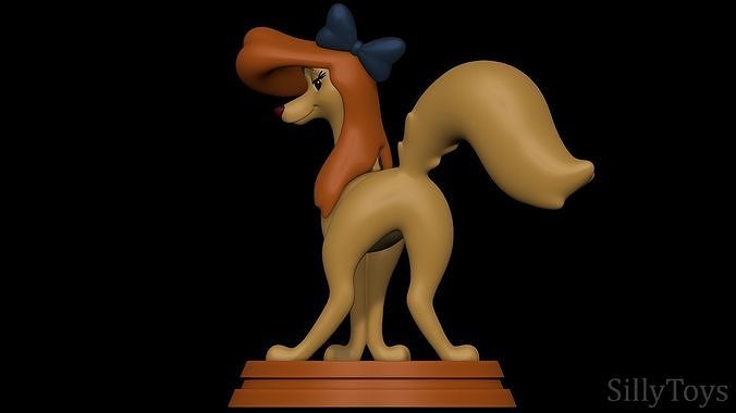 Dixie Shaking Her Butt - Fox and The Hound 2 3D print model