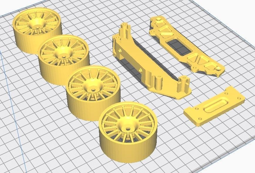 Tamiya TT01 RWD drift car conversion kit 3D print model_11