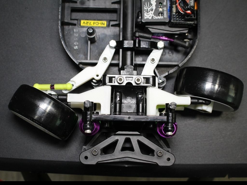 Tamiya TT01 RWD drift car conversion kit 3D print model_6