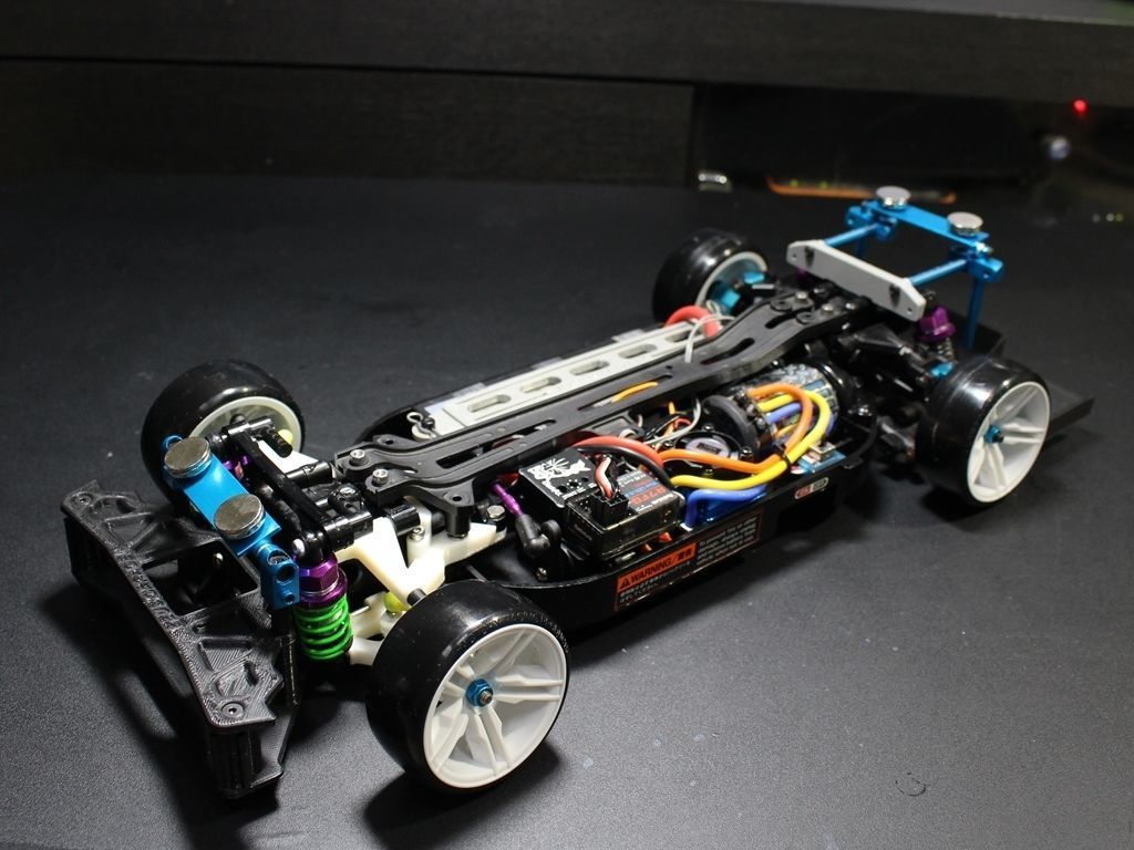 Tamiya TT01 RWD drift car conversion kit 3D print model_9