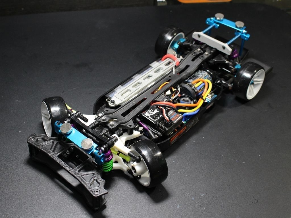 Tamiya TT01 RWD drift car conversion kit 3D print model_7