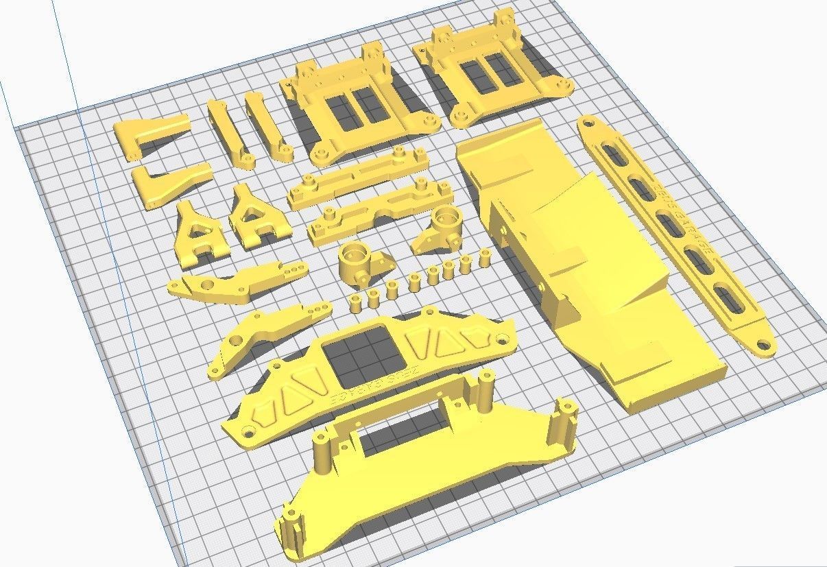 Tamiya TT01 RWD drift car conversion kit 3D print model_10