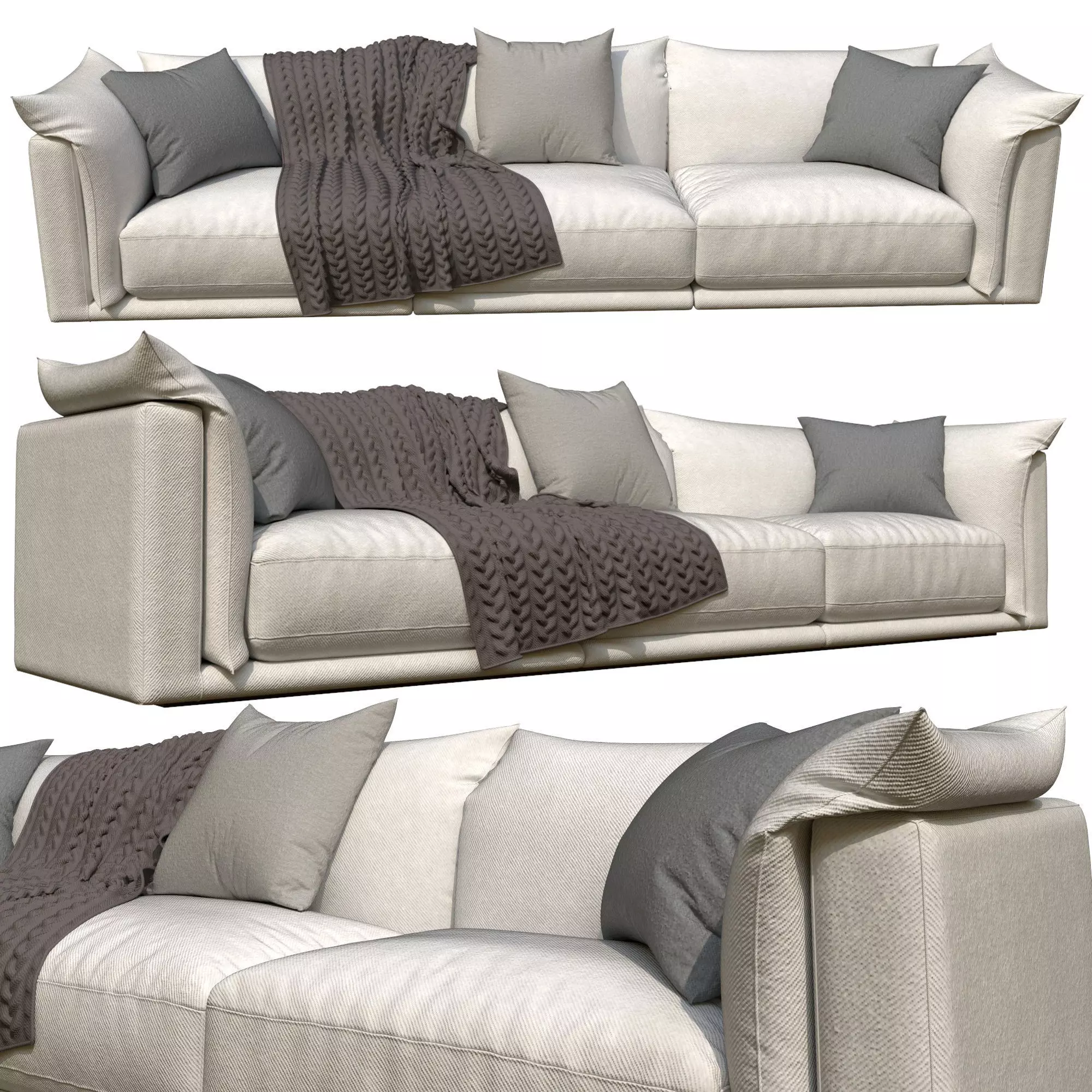 3 seater sofa 3D model_0